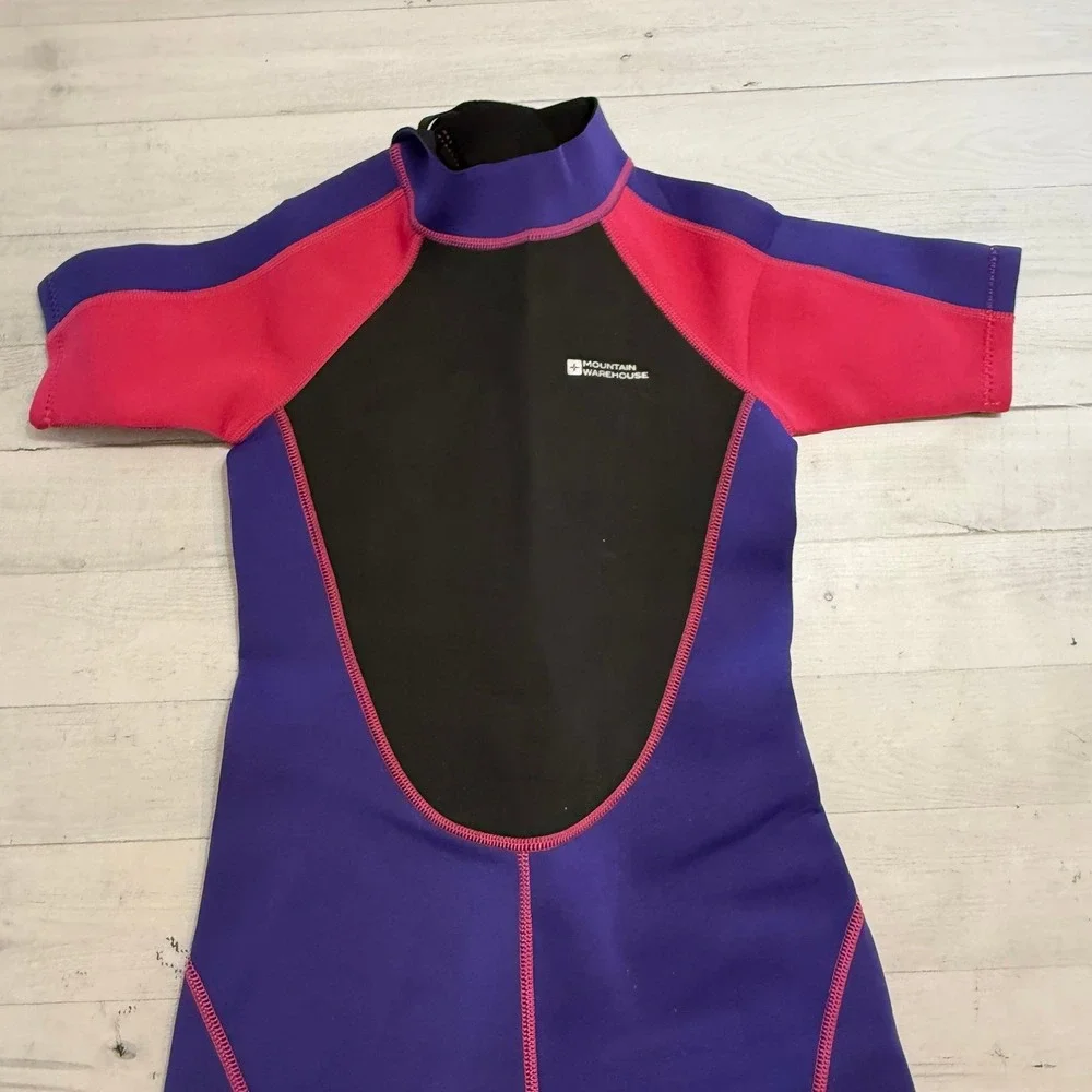 Mountain Warehouse kids Shorty Thick‎ swim  Wetsuit pink purple 11/12